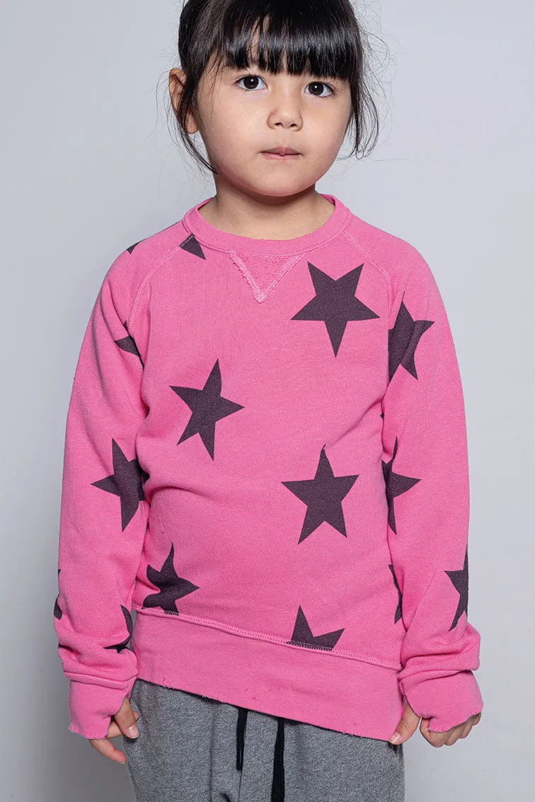 Nununu Star Kids Sweatshirt - Hot Pink