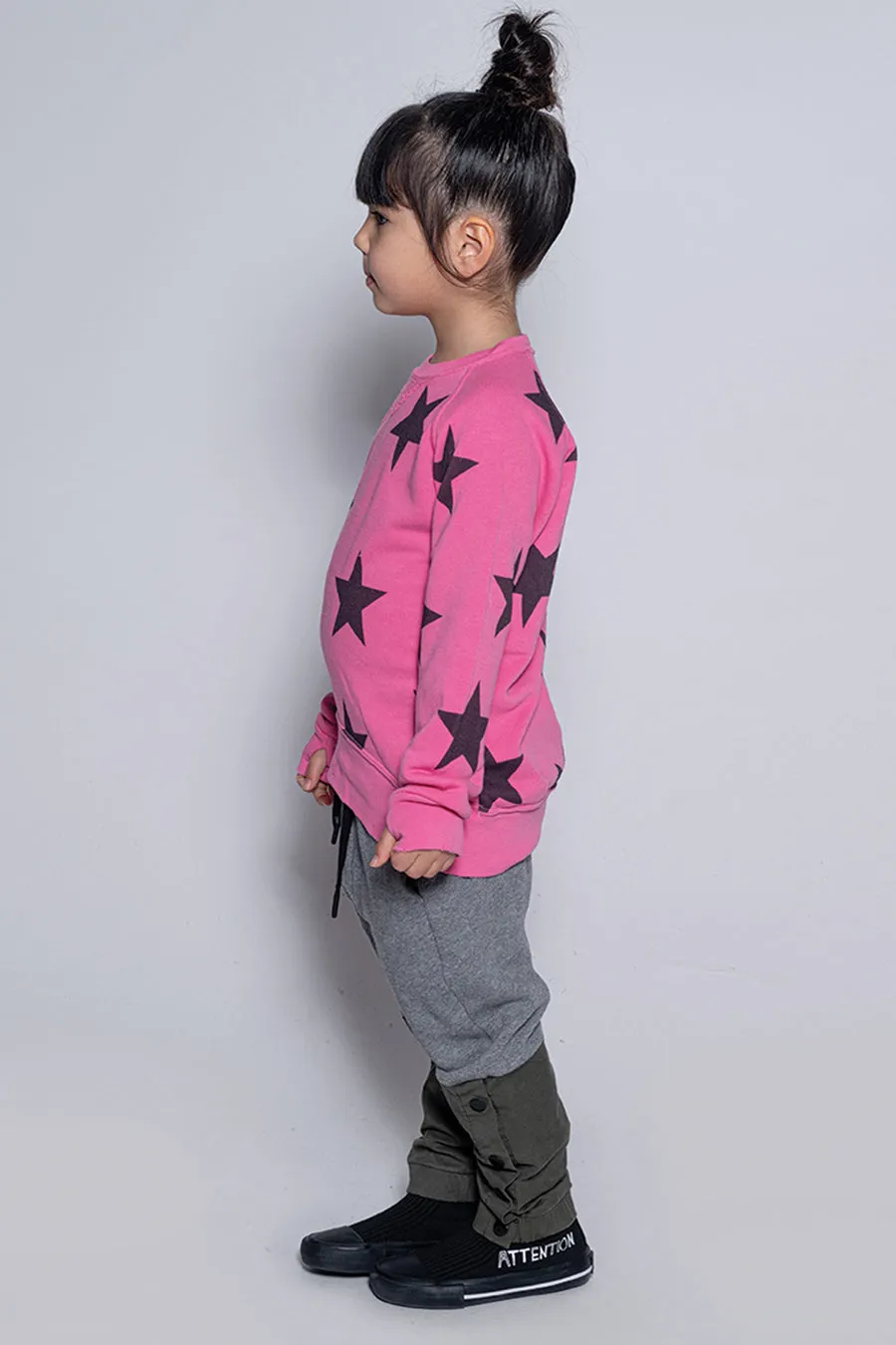 Nununu Star Kids Sweatshirt - Hot Pink