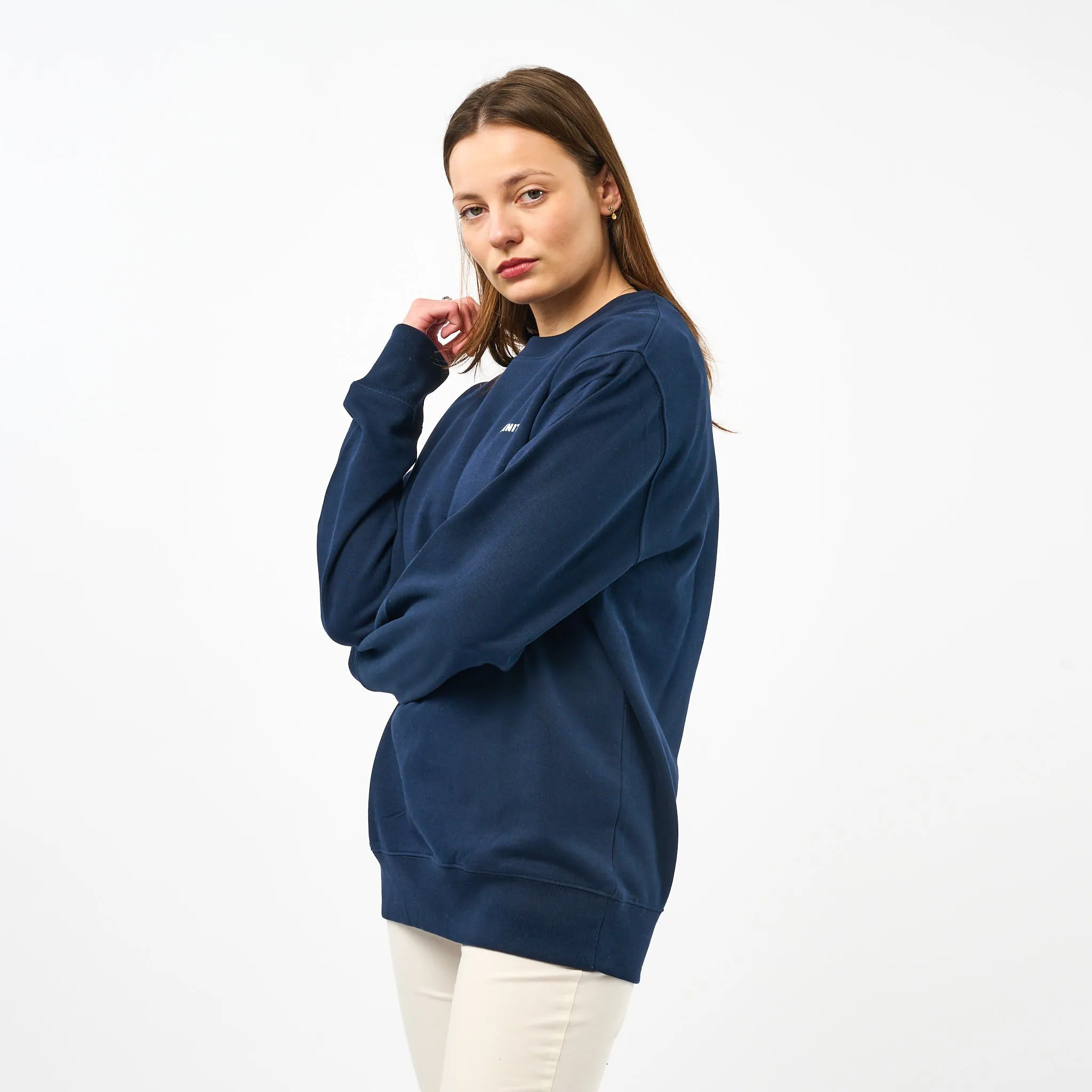 Omnitau Women's Muir Organic Cotton Medium Fit Sweatshirt - Navy