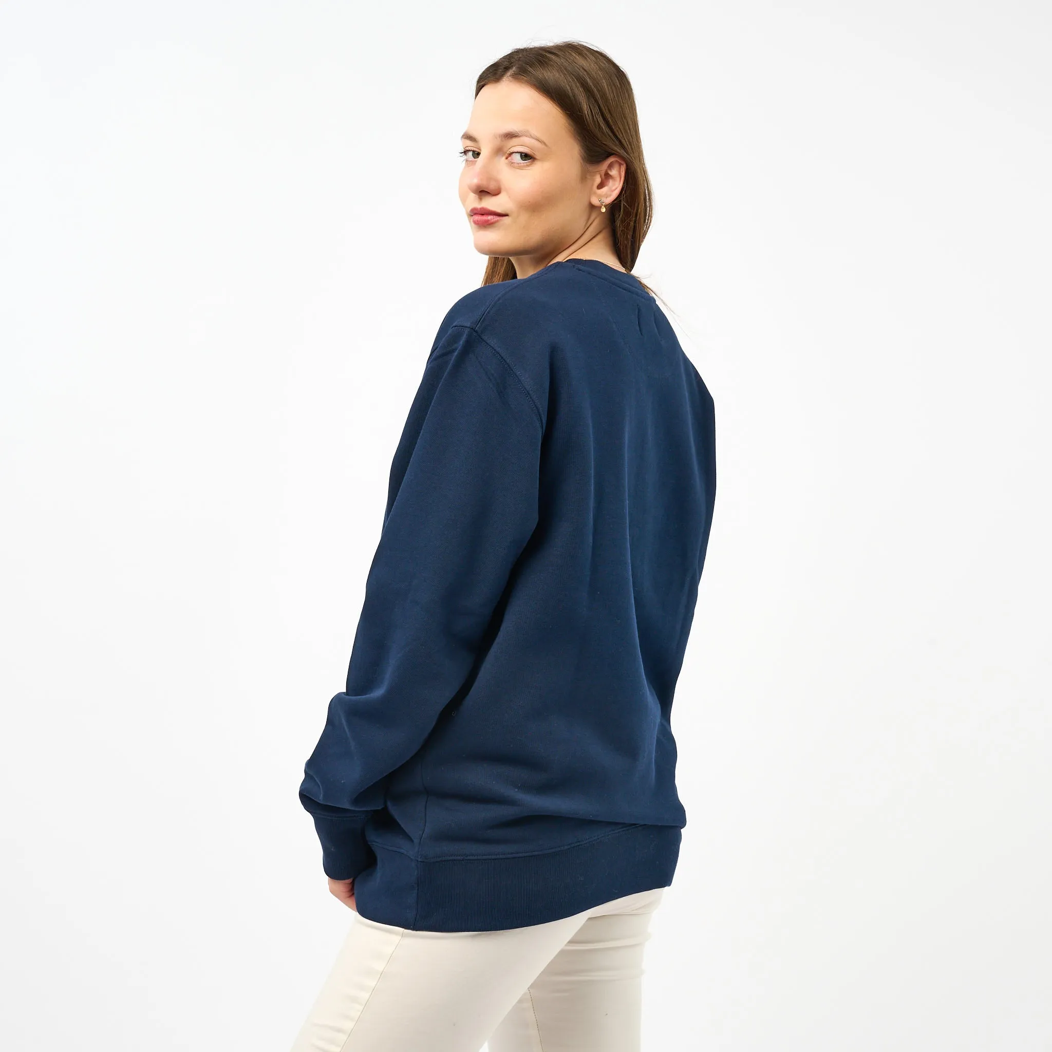 Omnitau Women's Muir Organic Cotton Medium Fit Sweatshirt - Navy