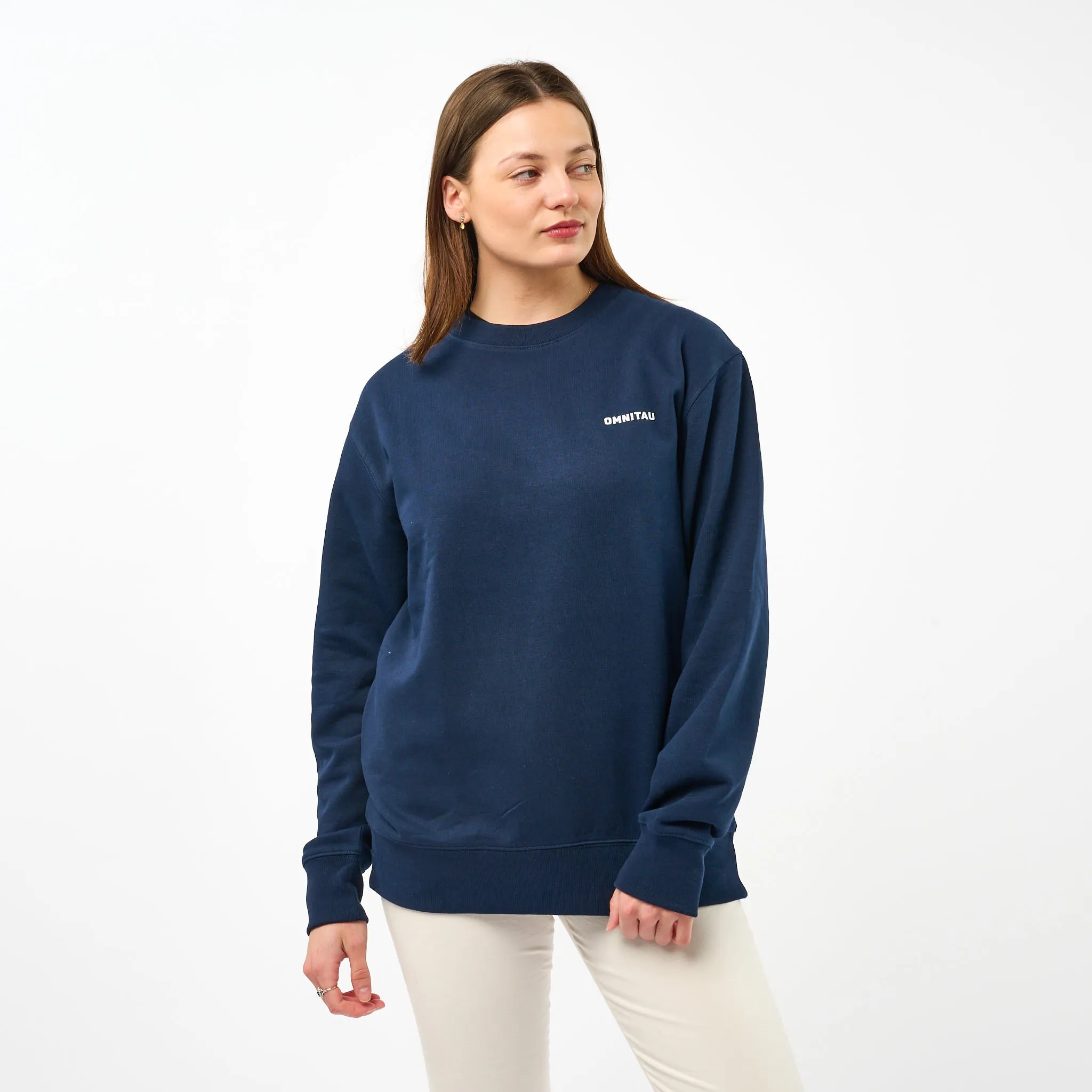 Omnitau Women's Muir Organic Cotton Medium Fit Sweatshirt - Navy