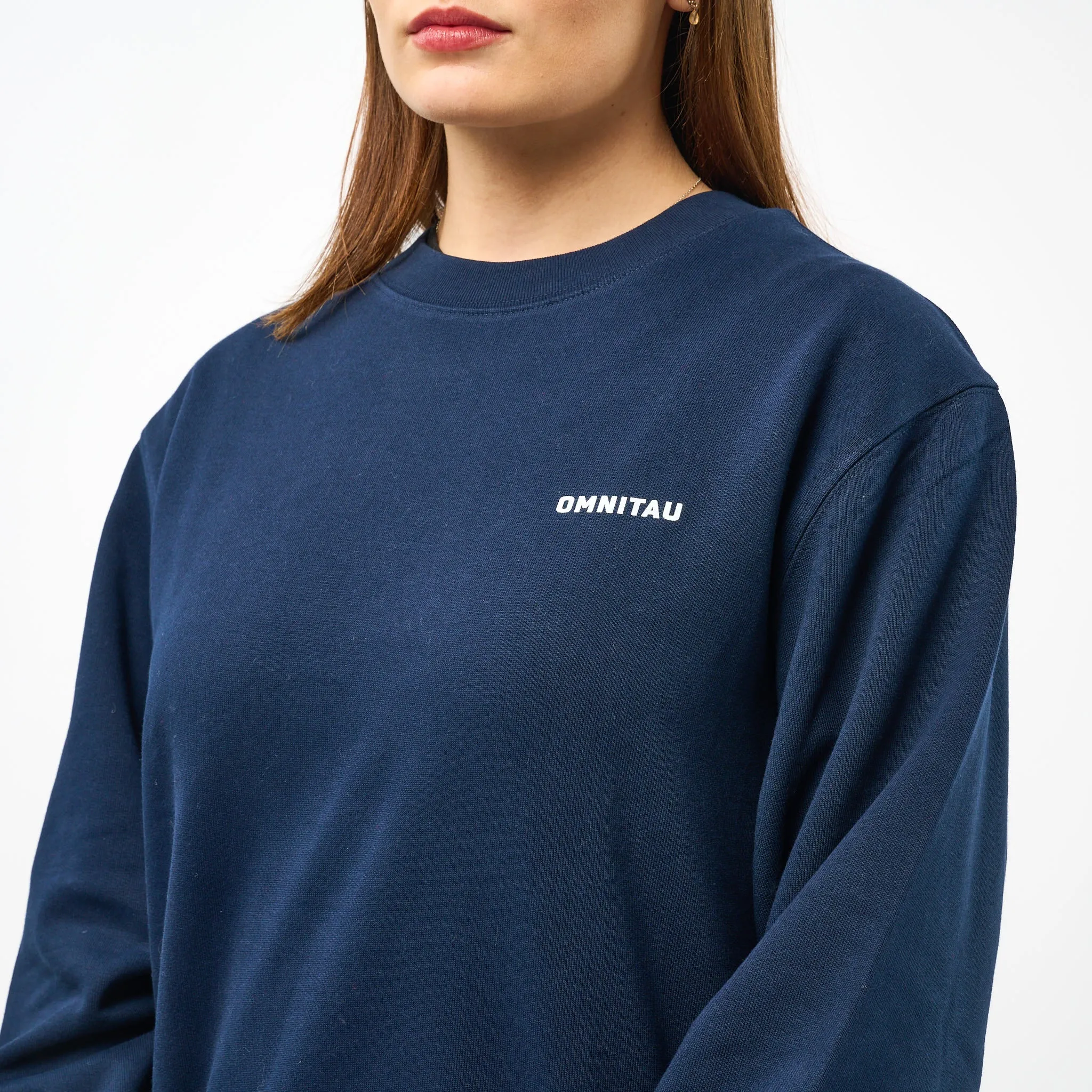 Omnitau Women's Muir Organic Cotton Medium Fit Sweatshirt - Navy