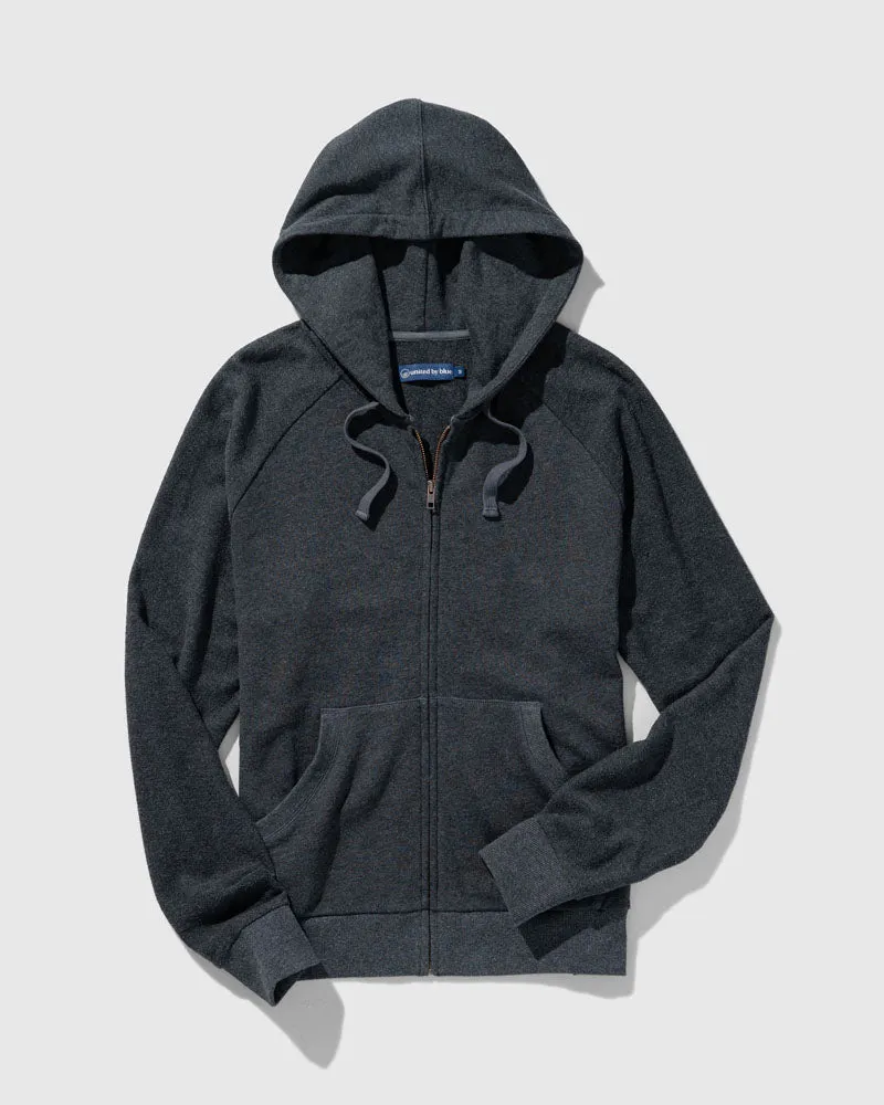 Organic Raglan Zip-Up Hoodie