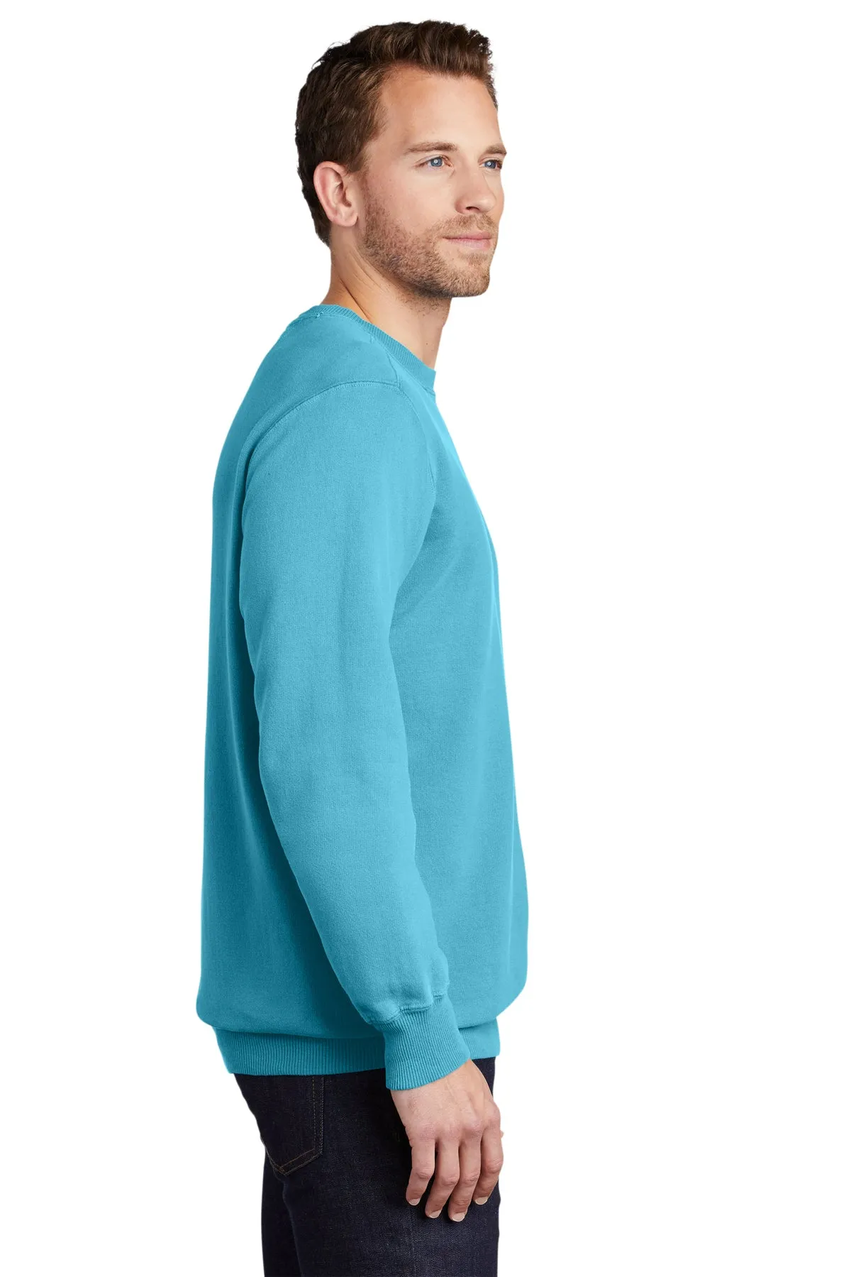 Port & Company Pigment Dyed Branded Sweatshirts, Tidal Wave