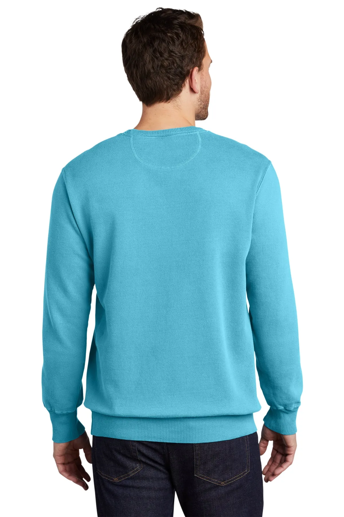 Port & Company Pigment Dyed Branded Sweatshirts, Tidal Wave