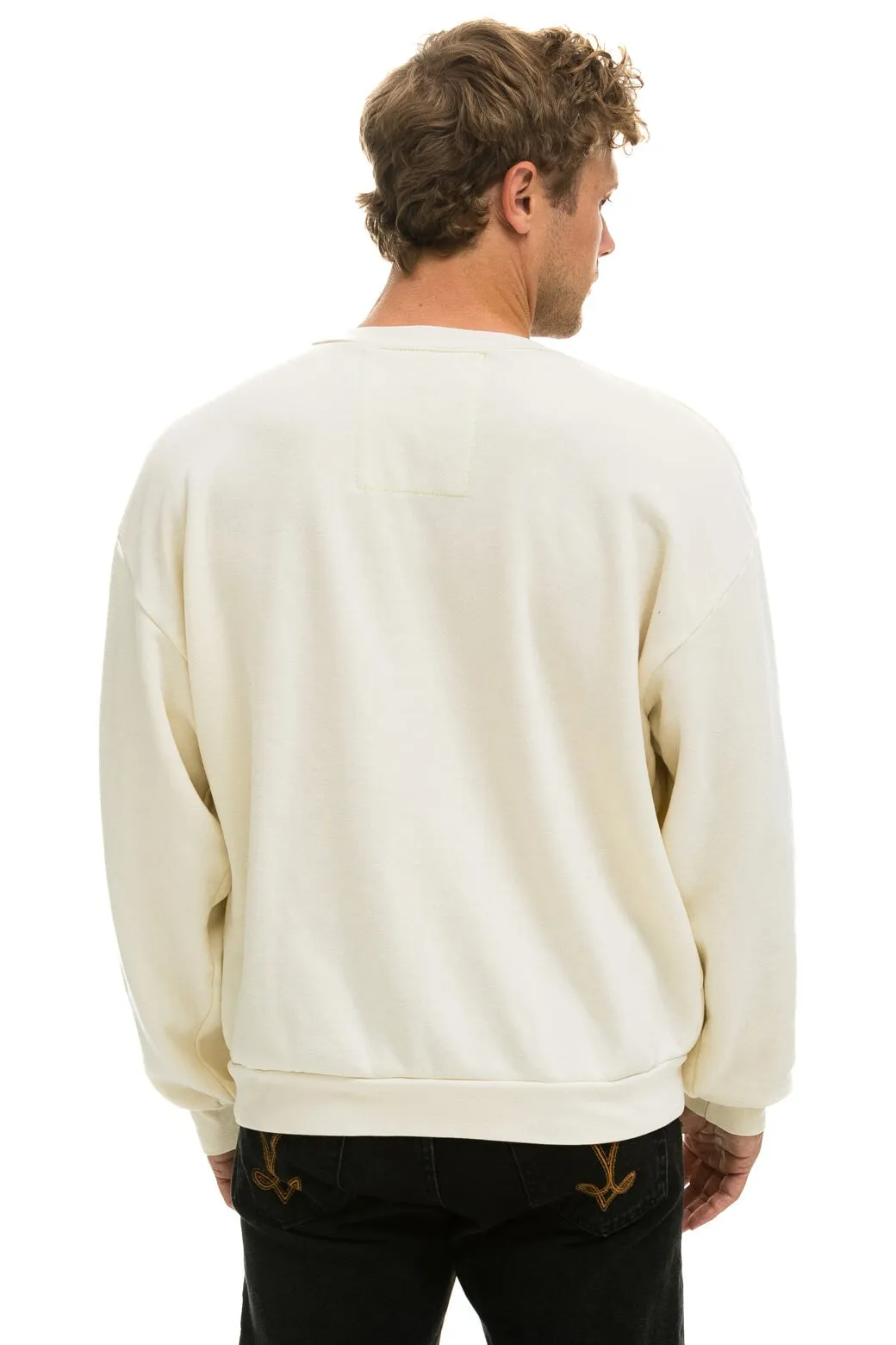 PRAY FOR SNOW RELAXED CREW SWEATSHIRT - VINTAGE WHITE