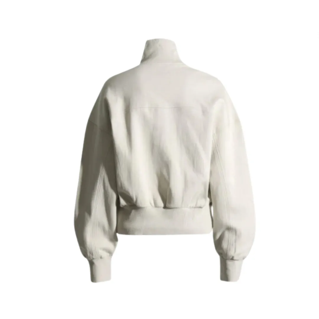 Pre Order:  Irregular Zipper Placket Short Sweatshirt