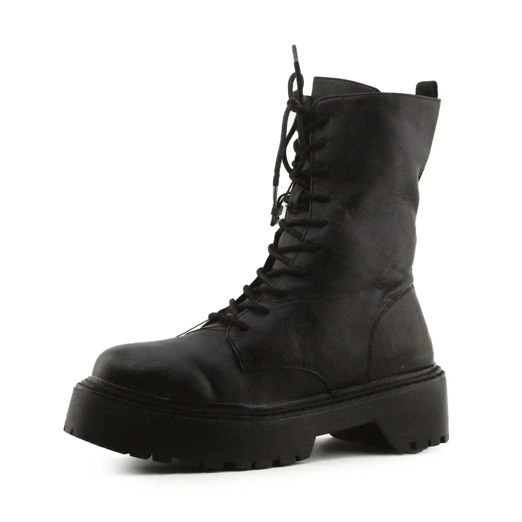 Pull & Bear Zipper Combat Boots | 100% Authentic Leather