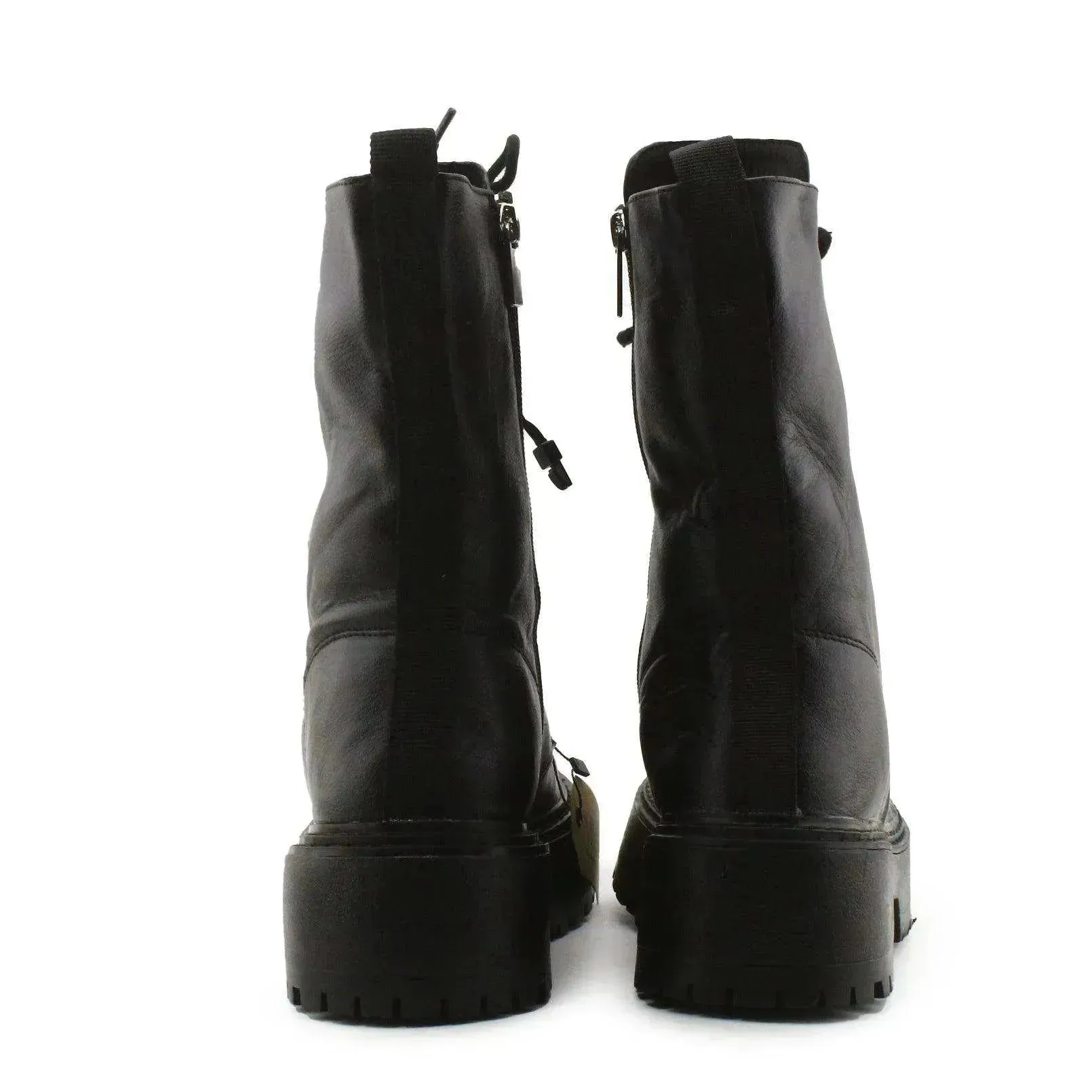 Pull & Bear Zipper Combat Boots | 100% Authentic Leather