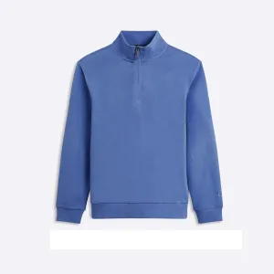 Purplish Blue Half Zip Sweatshirt