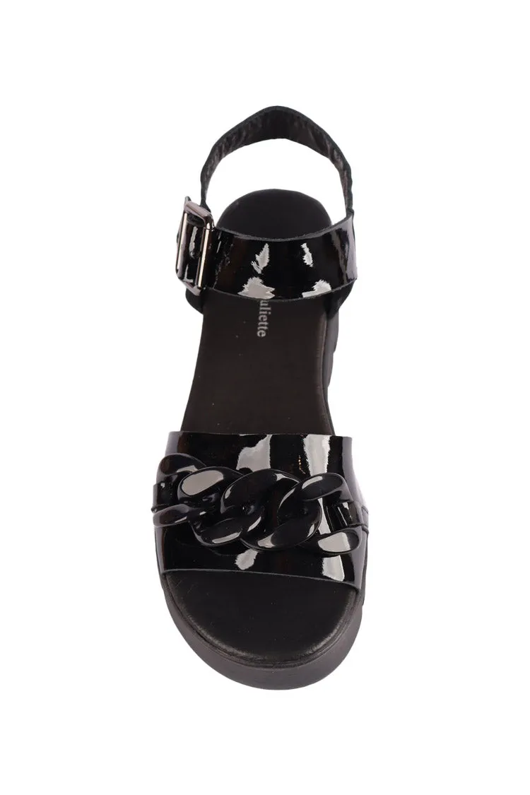 Racassy Chain Patent Leather Sandals | FINAL SALE