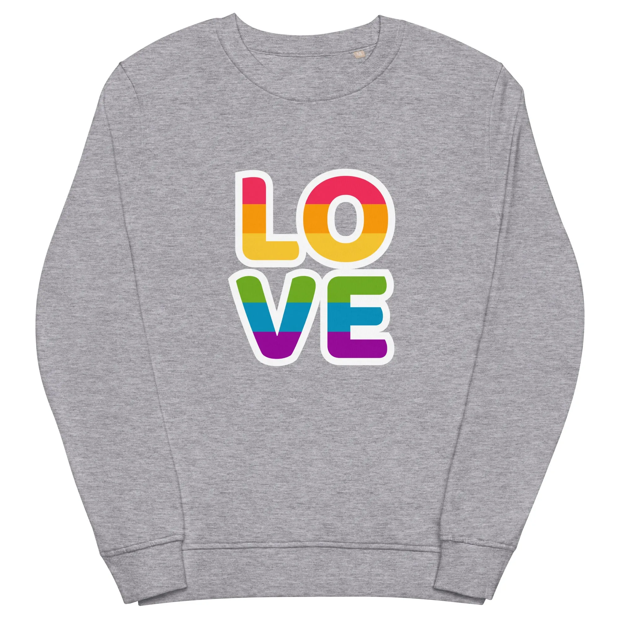 Rainbow Love Organic Sweatshirt