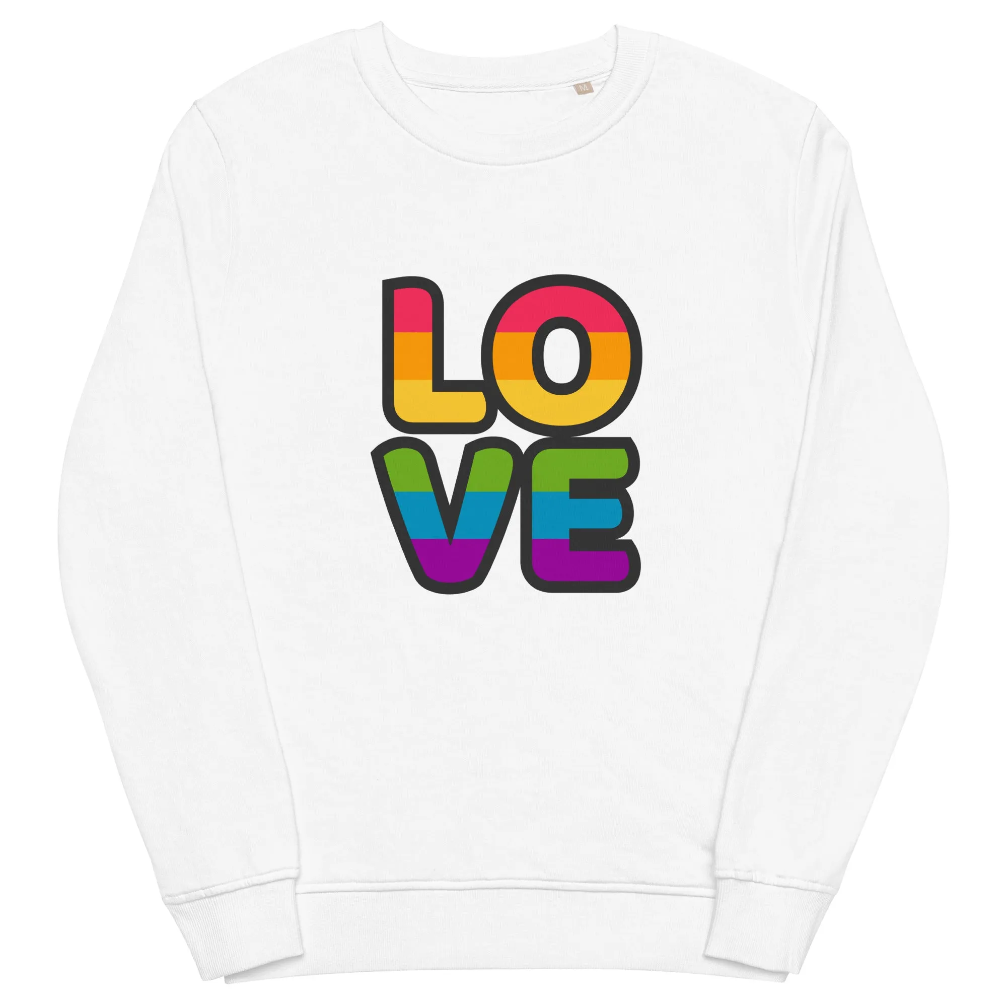 Rainbow Love Organic Sweatshirt