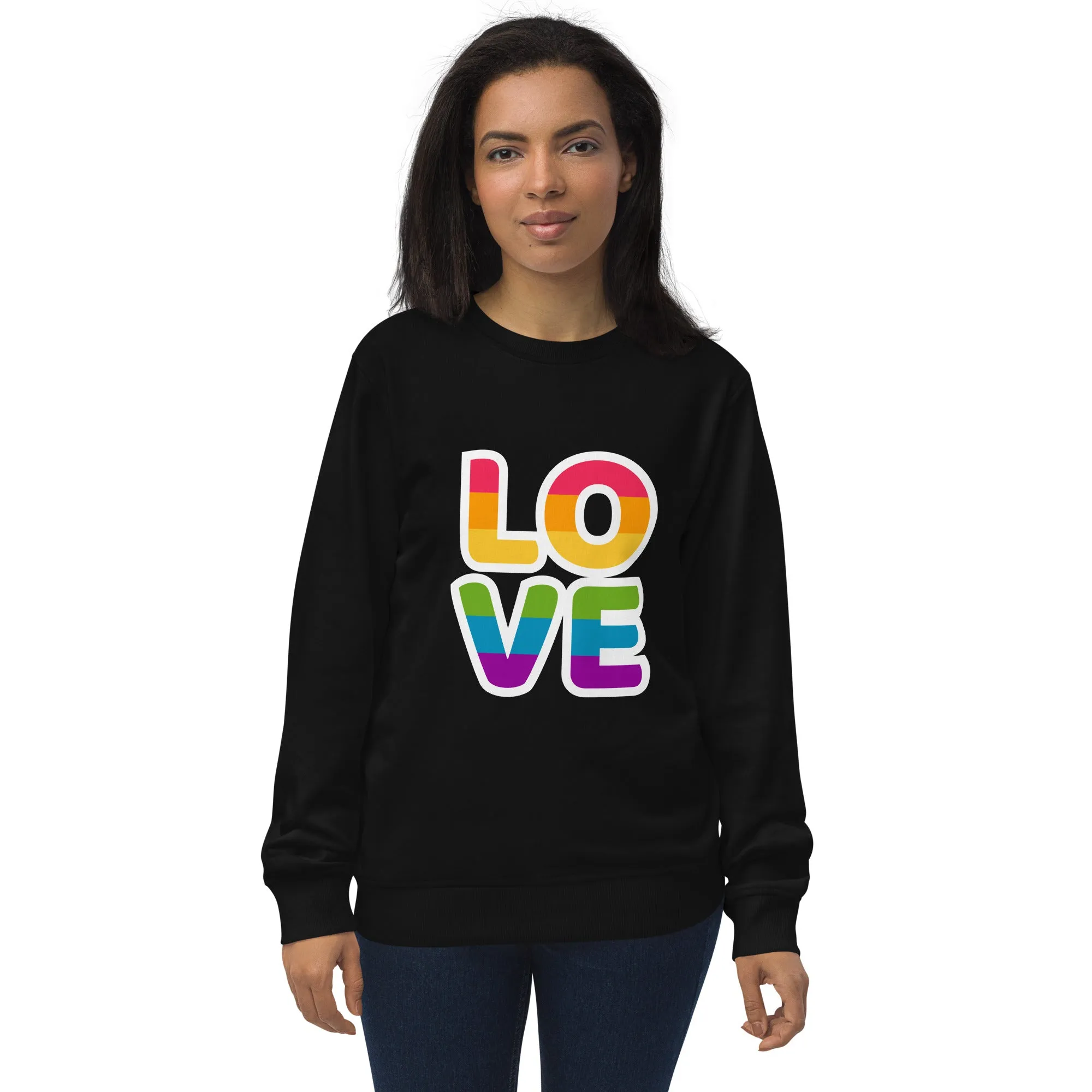 Rainbow Love Organic Sweatshirt