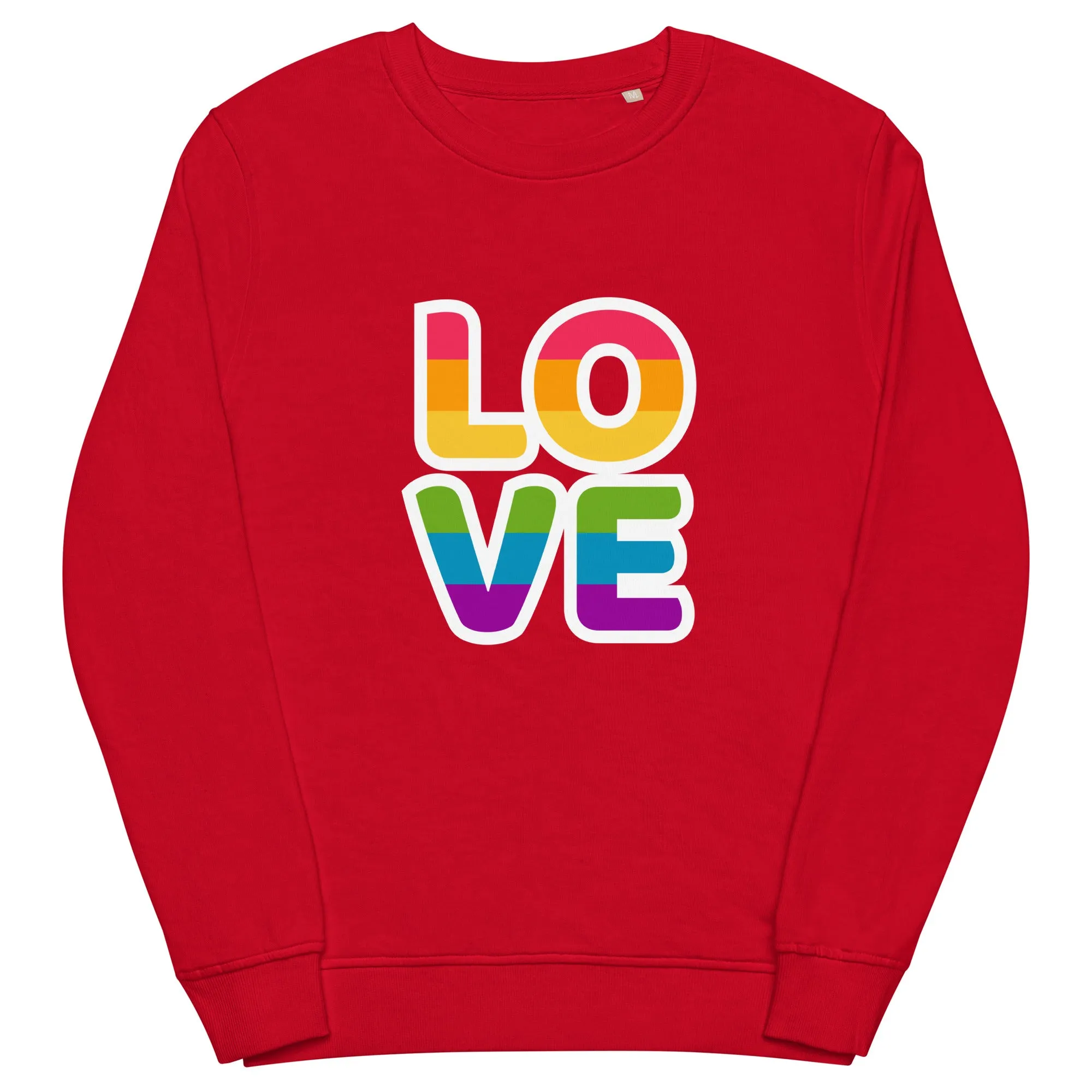 Rainbow Love Organic Sweatshirt