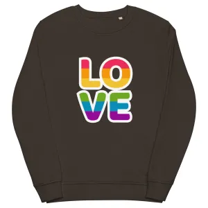 Rainbow Love Organic Sweatshirt