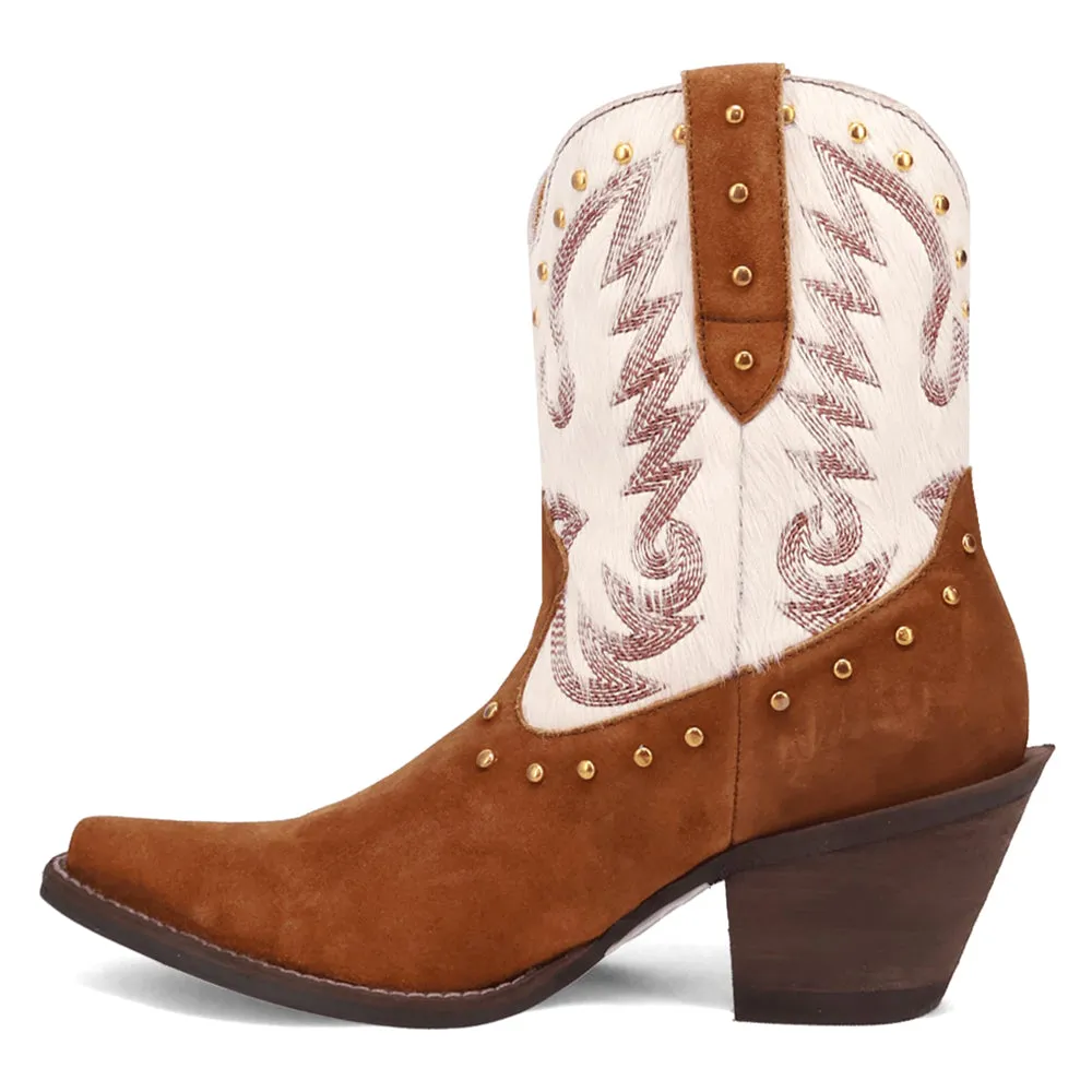 Rodeo Queen Embroidered Studded Snip Toe Cowboy Booties