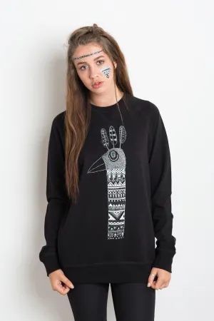 Sacred Feather Unisex Royal Sweatshirt with Sequin Eye