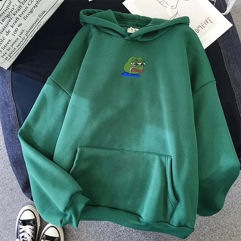 Sad Tearing Frog Hoodies