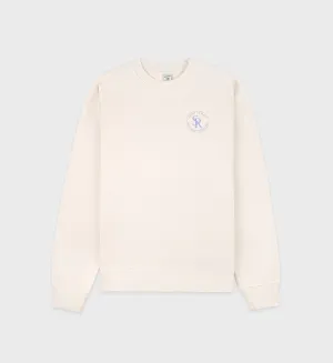 S&R Crewneck - Cream/Sky Blue