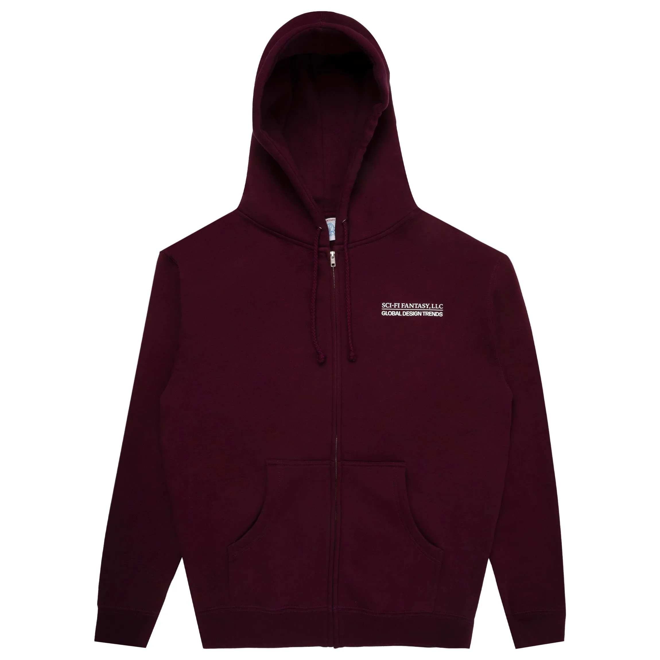 Sci-Fi Fantasy Design Trends Zip Hoodie Maroon