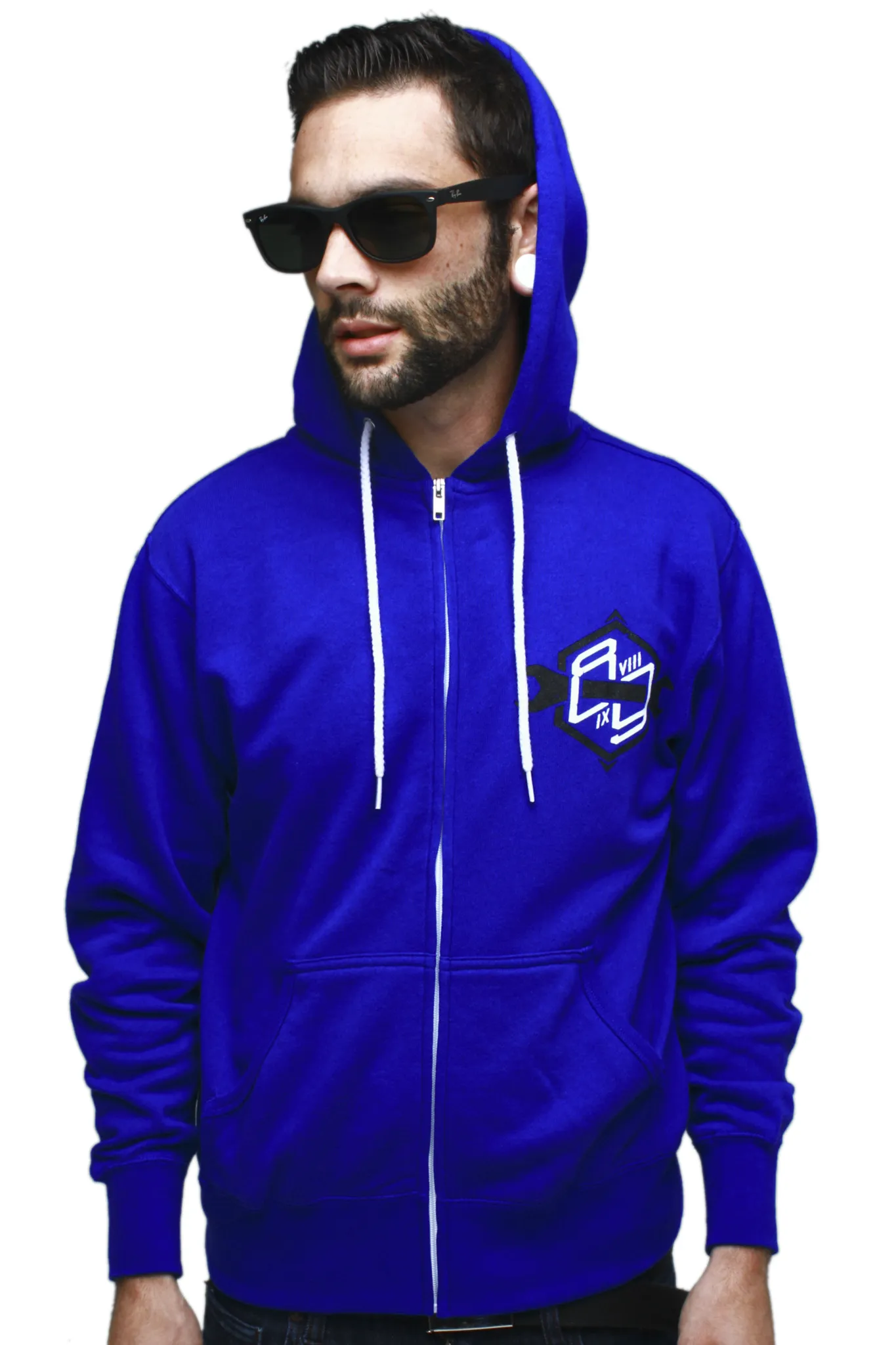 Speed Shop Royal Zip Up Sweatshirt