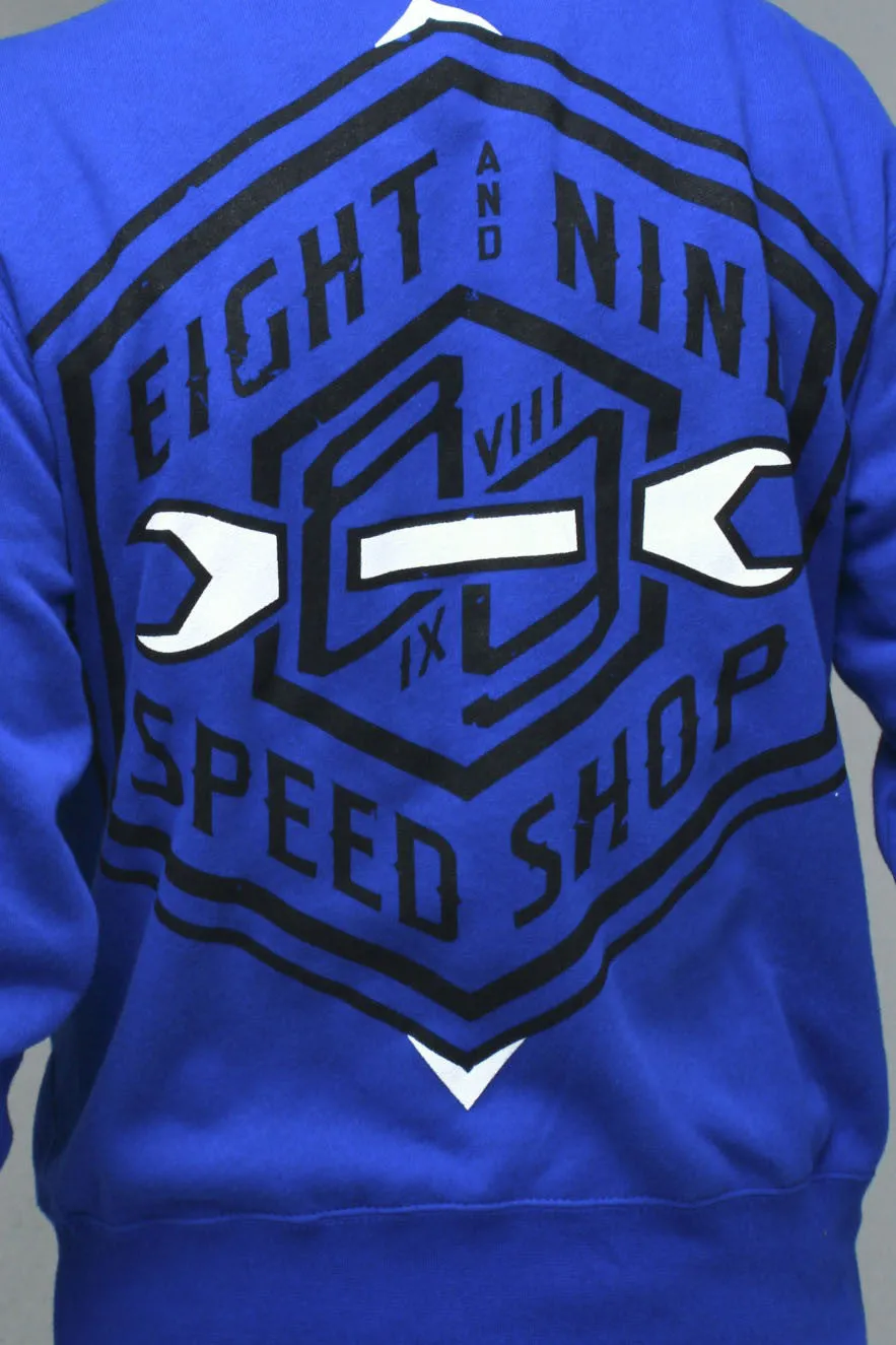 Speed Shop Royal Zip Up Sweatshirt