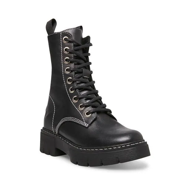 Steve Madden - KANYON - Leather Lace Up Combat Boots