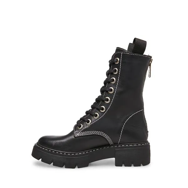 Steve Madden - KANYON - Leather Lace Up Combat Boots