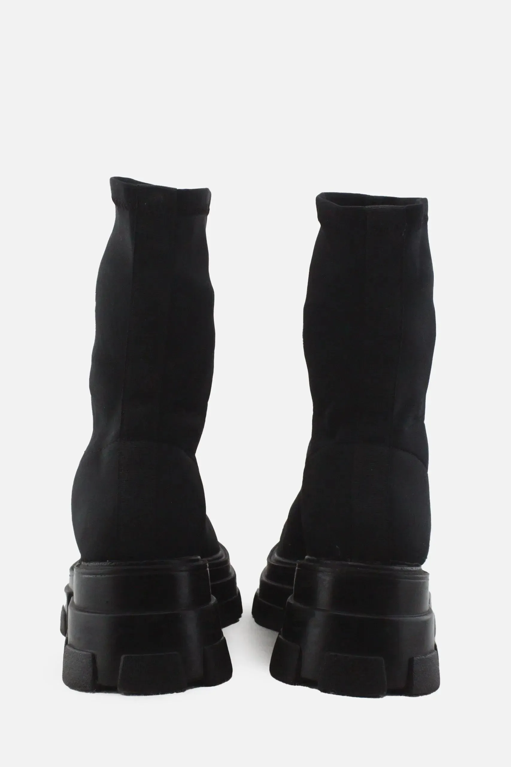 Stradivarius Stretchable Combat Ankle Boots | Textile