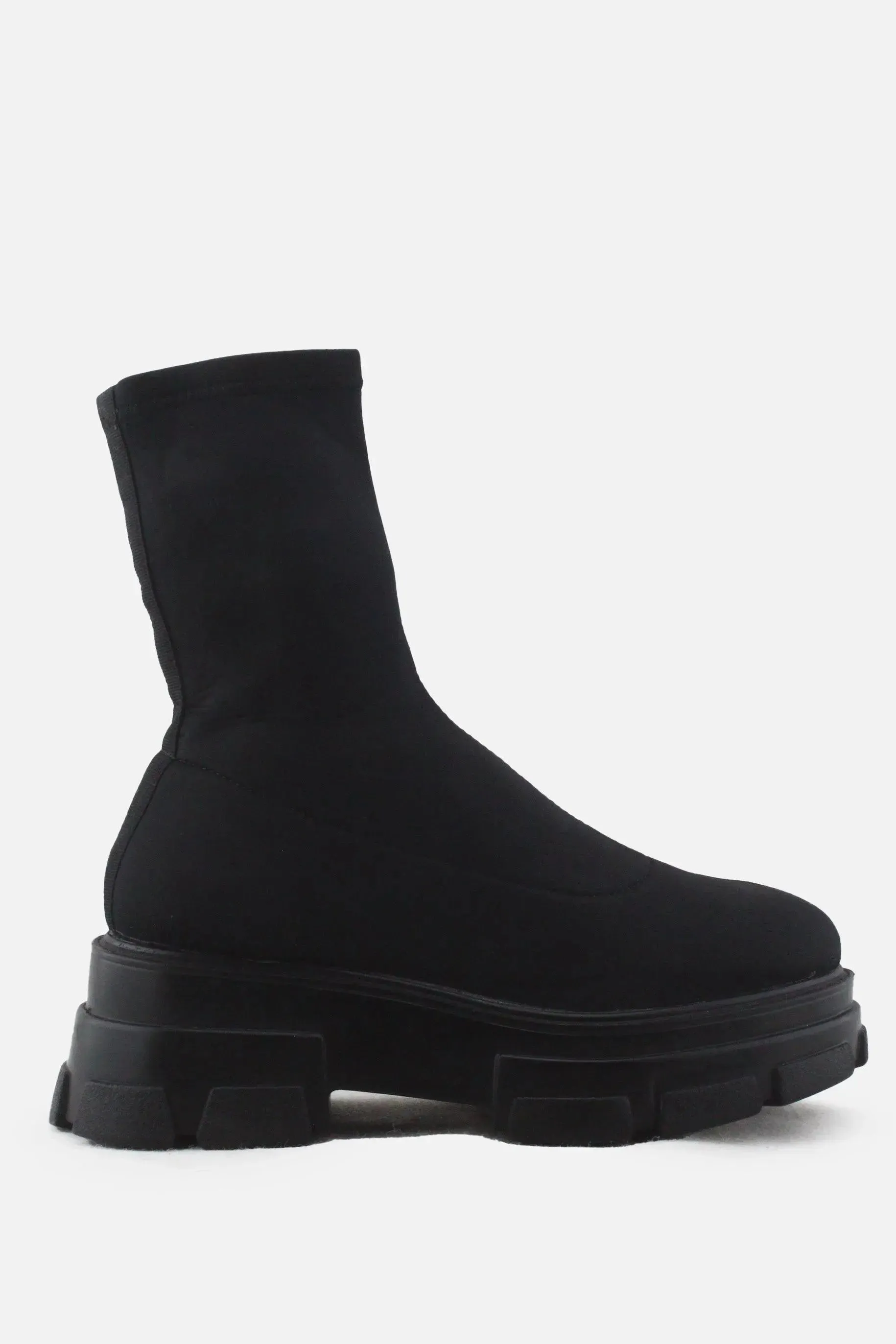 Stradivarius Stretchable Combat Ankle Boots | Textile