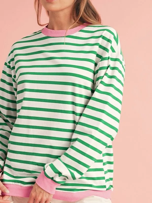 Striped Crewneck Pullover