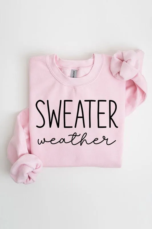 Sweater Weather Graphic Fleece Sweatshirts