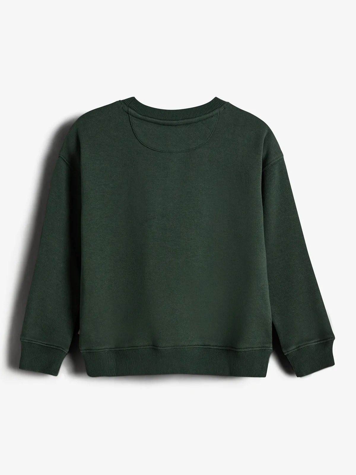 Sweatshirt Fox Badge - Kids - Dark Green