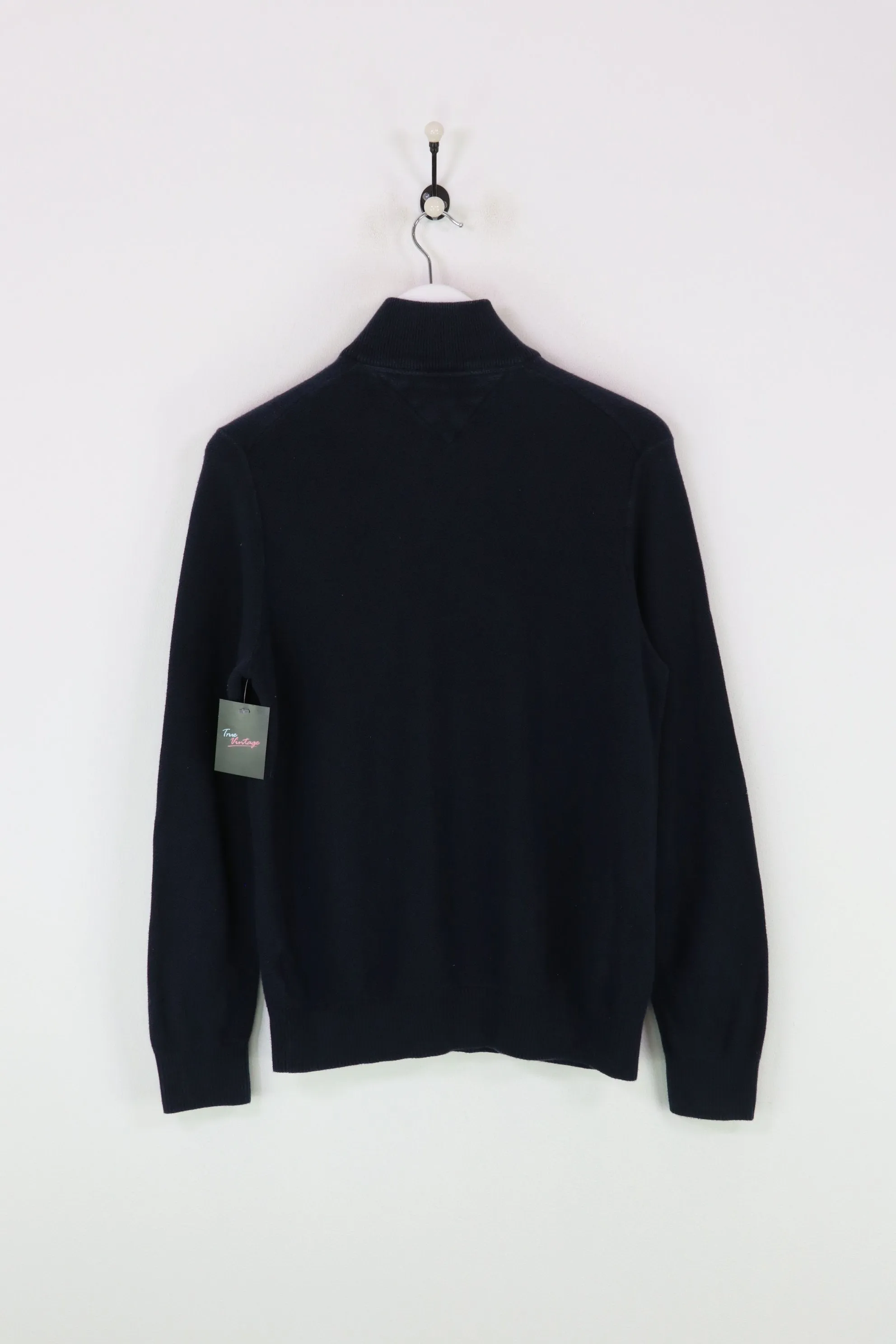 Tommy Hilfiger Knitted 1/4 Zip Sweatshirt Navy Small