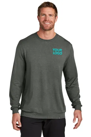 TravisMathew Custom Crew Sweatshirts, Dark Grey Heather