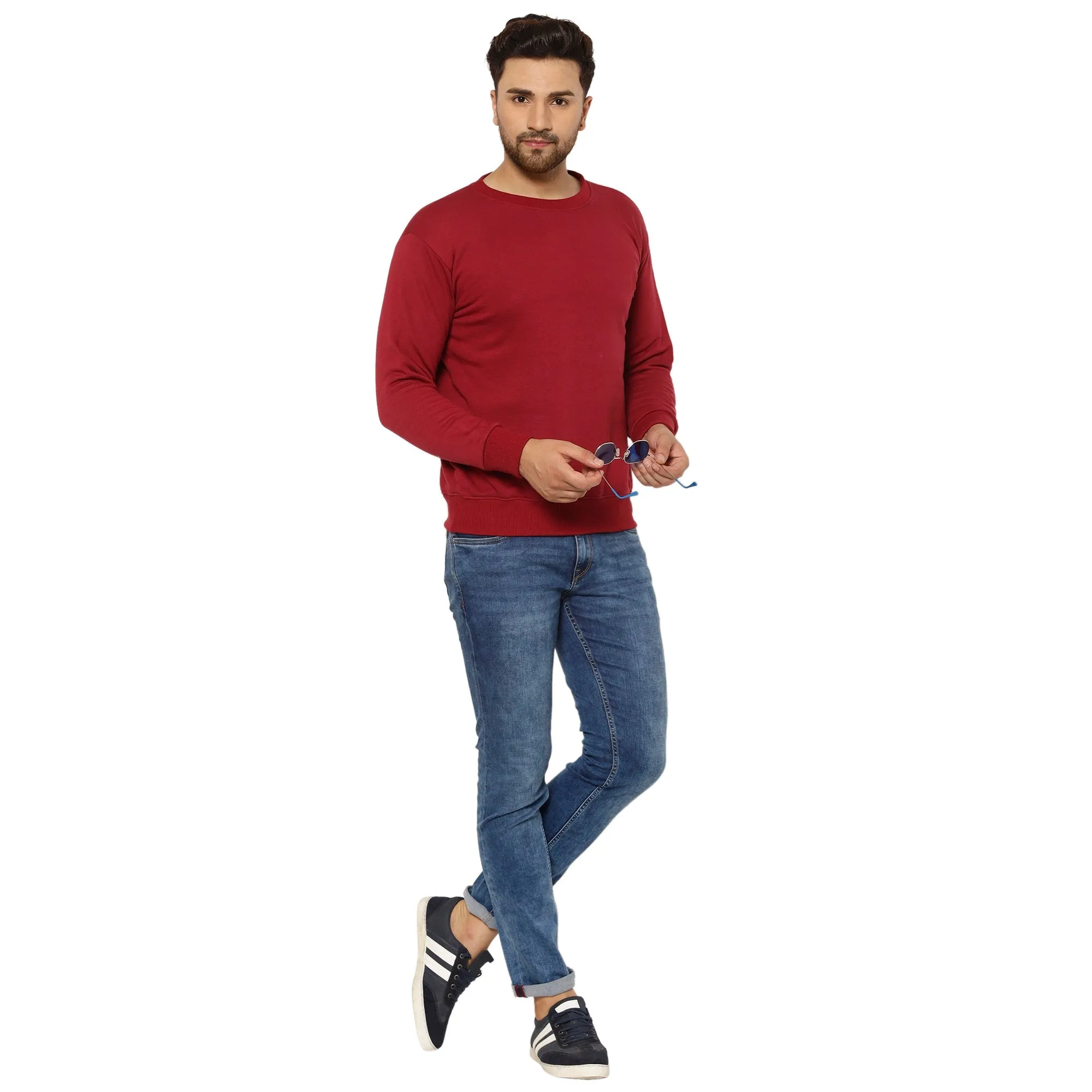 Vimal Jonney Fleece Round Neck Sweatshirt for Men