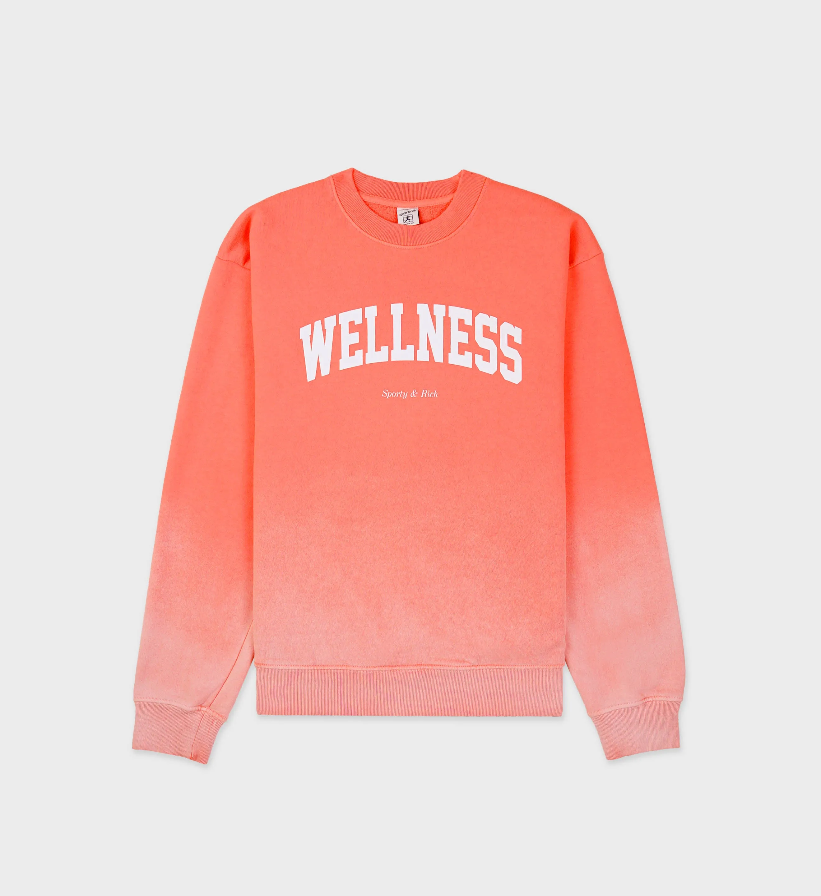 Wellness Ivy Crewneck - Dip Dye Pink/White