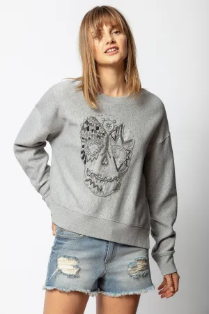 Zadig & Voltaire - Champ Cannetille Sweatshirt in Gris Chine